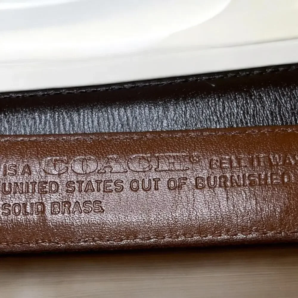 Vintage 1980’s Coach 5700 1” Burnished Cowhide Leather Belt - Size 38